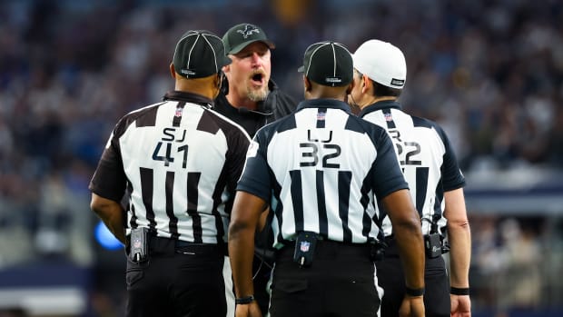 Campbell during the Lions' 20-19 loss to the Cowboys on Dec. 30, 2023.